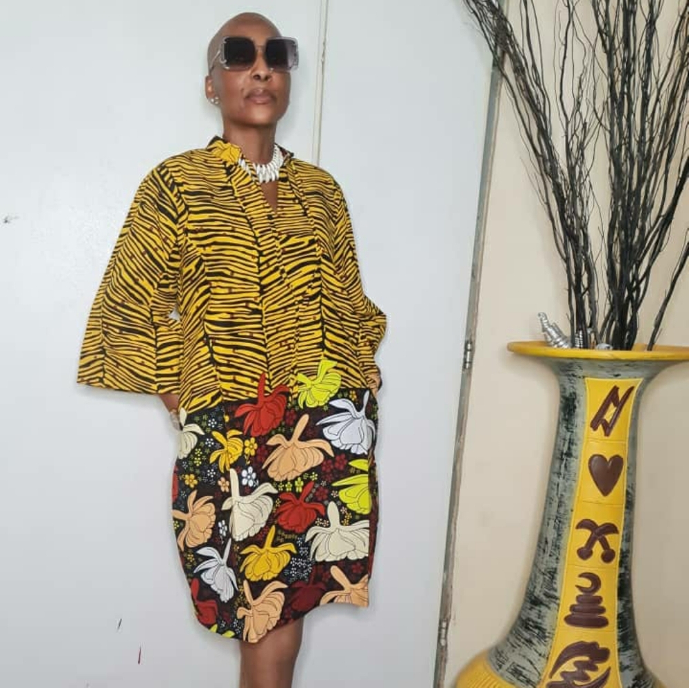 Vibrant Multicolor African Ankara Print Women's Skirt